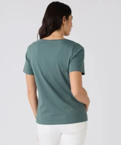 T-shirt broderie et sequins pur coton