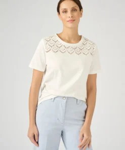 T-shirt broderies ajourées