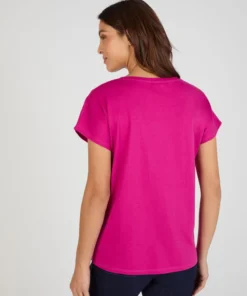T-shirt broderies ajourées en pur coton