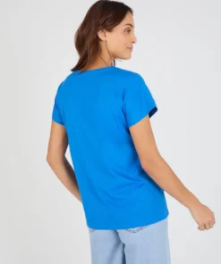 T-shirt broderies ajourées en pur coton