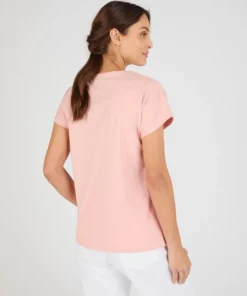T-shirt broderies ajourées en pur coton