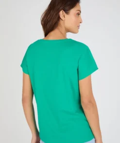 T-shirt broderies ajourées en pur coton