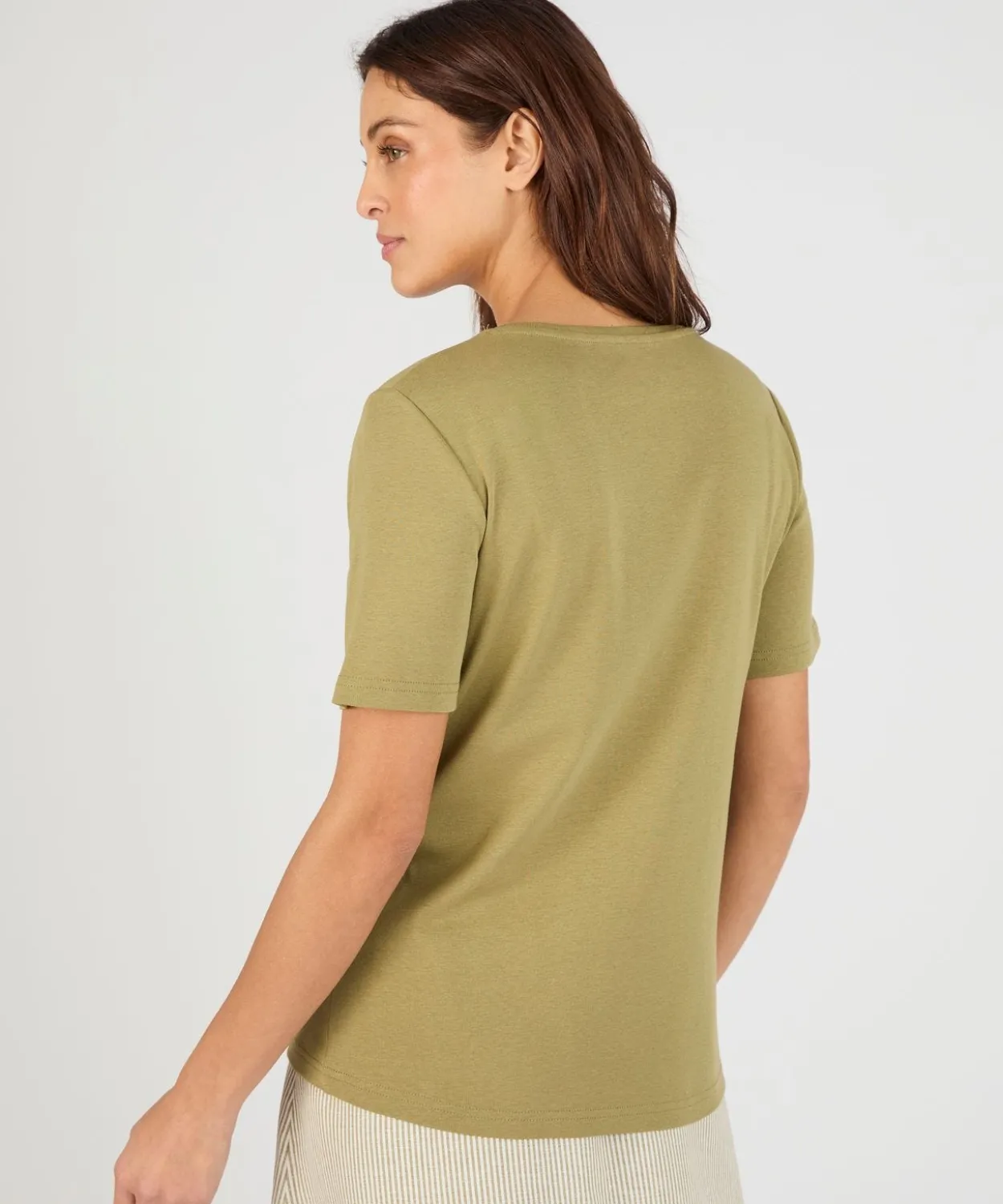 T-shirt brodé pur coton