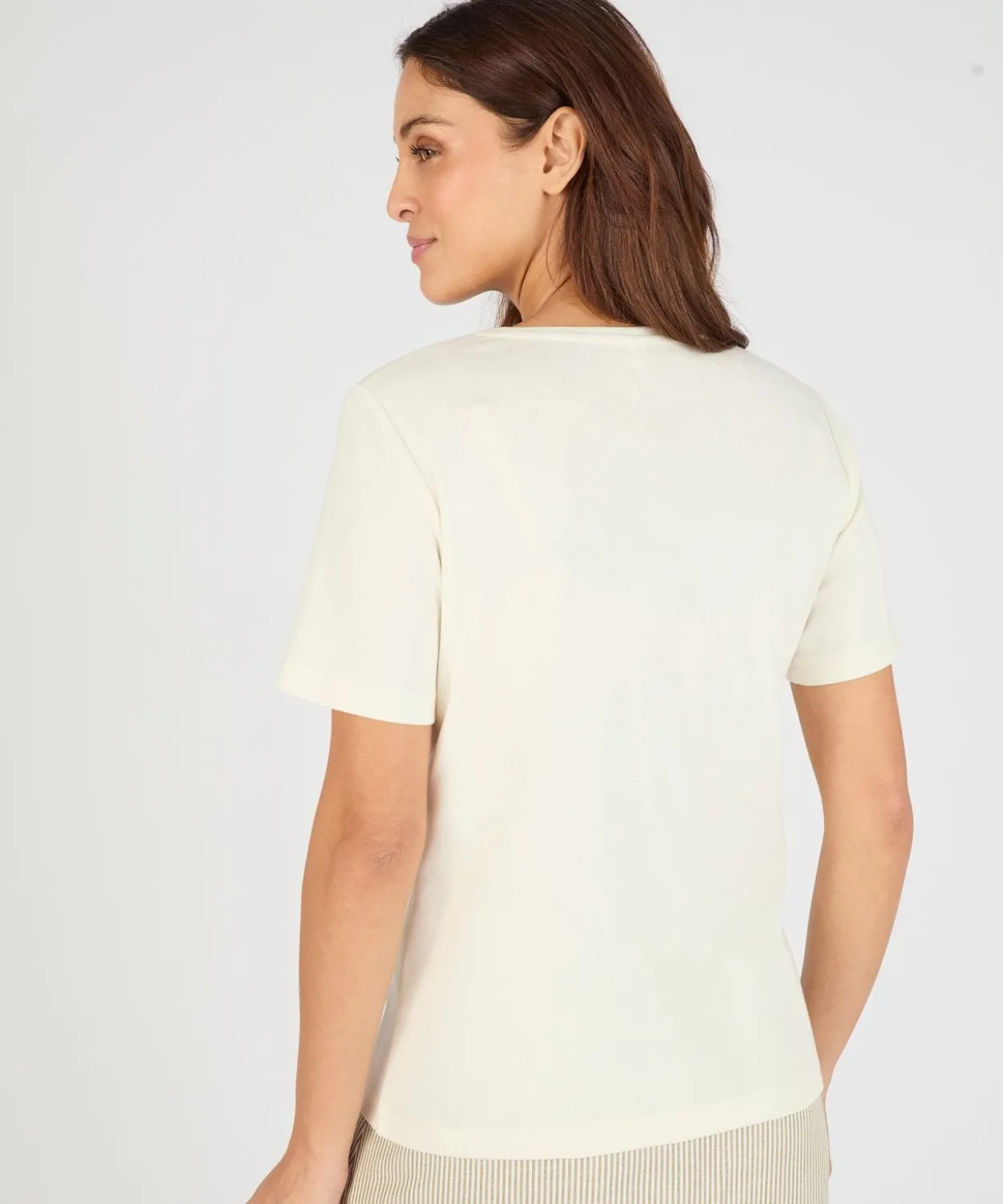 T-shirt brodé pur coton