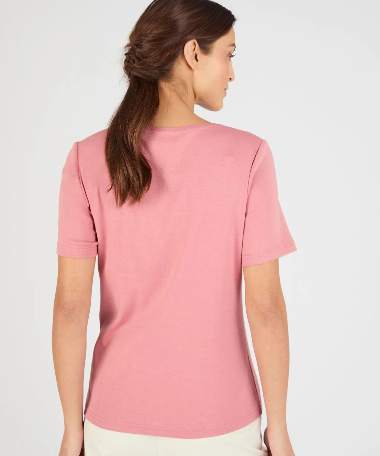 T-shirt brodé pur coton
