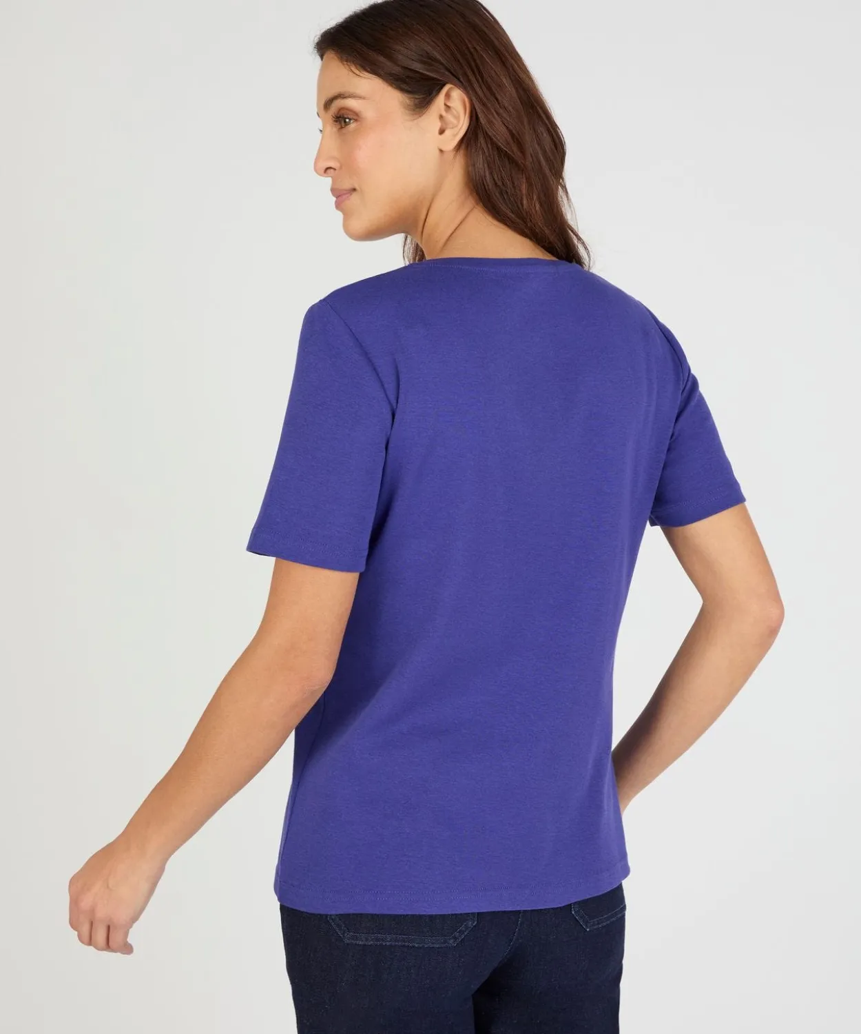 T-shirt brodé pur coton