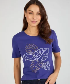 T-shirt brodé pur coton