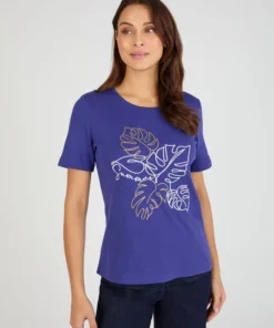 T-shirt brodé pur coton