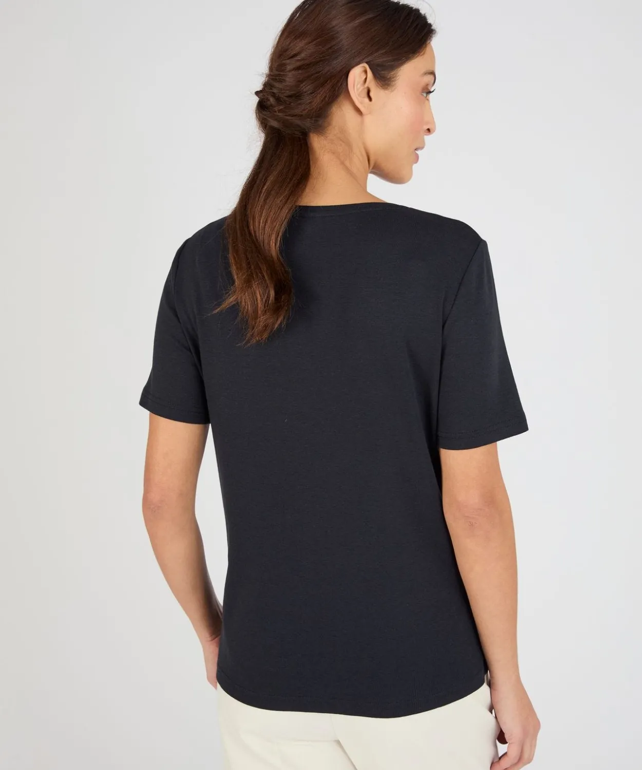 T-shirt brodé pur coton
