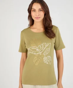 T-shirt brodé pur coton