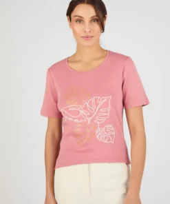 T-shirt brodé pur coton