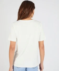 T-shirt brodé pur coton