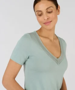 T-shirt Climatyl col dentelle