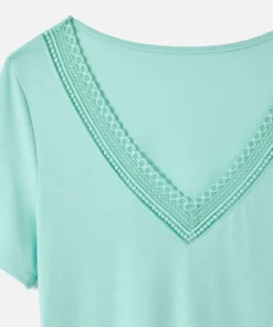 T-shirt Climatyl col dentelle