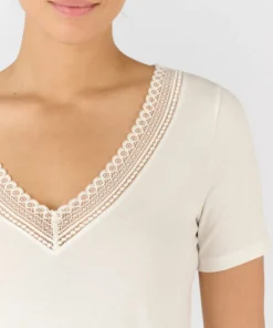 T-shirt Climatyl col dentelle