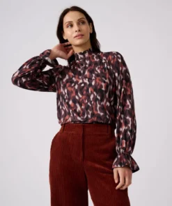T-shirt col montant en maille chaude