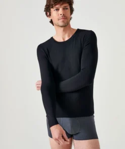 T-shirt col rond manches longues fine côte Thermolactyl Sensitive