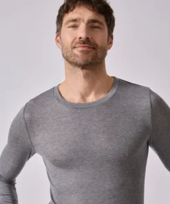 T-shirt col rond manches longues fine côte Thermolactyl Sensitive