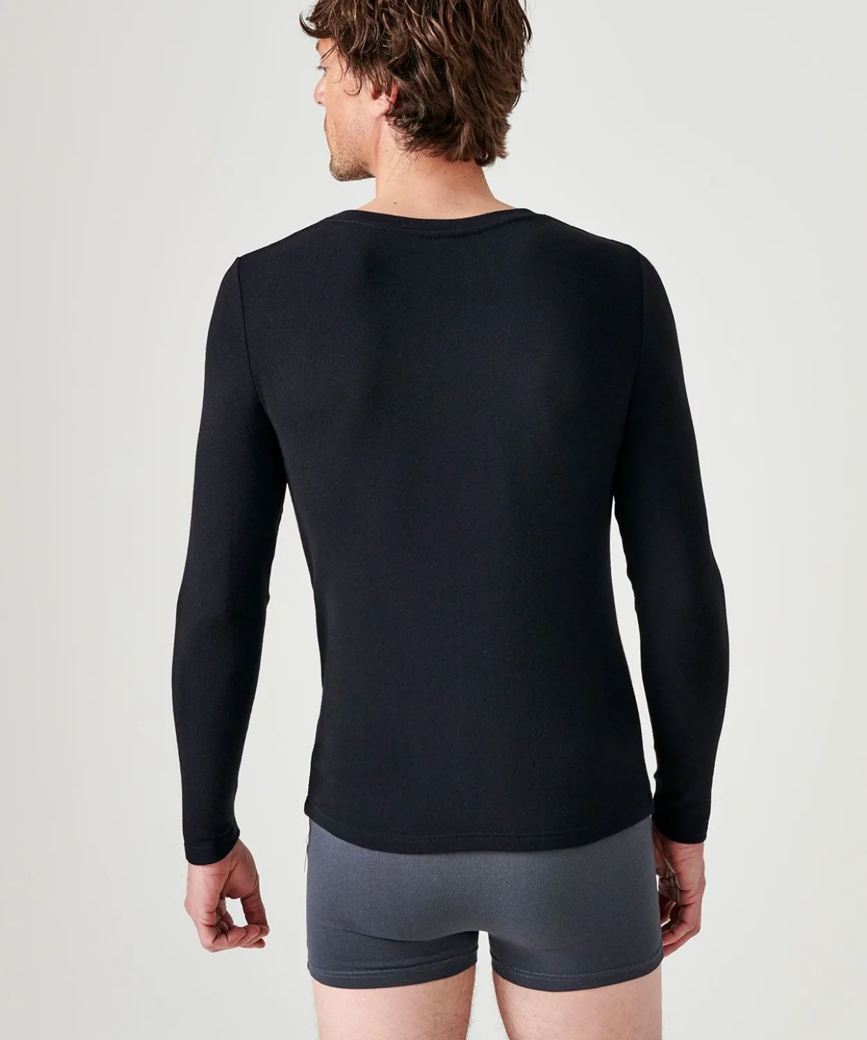 T-shirt col rond manches longues fine côte Thermolactyl Sensitive