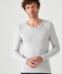 T-shirt col rond manches longues fine côte Thermolactyl Sensitive