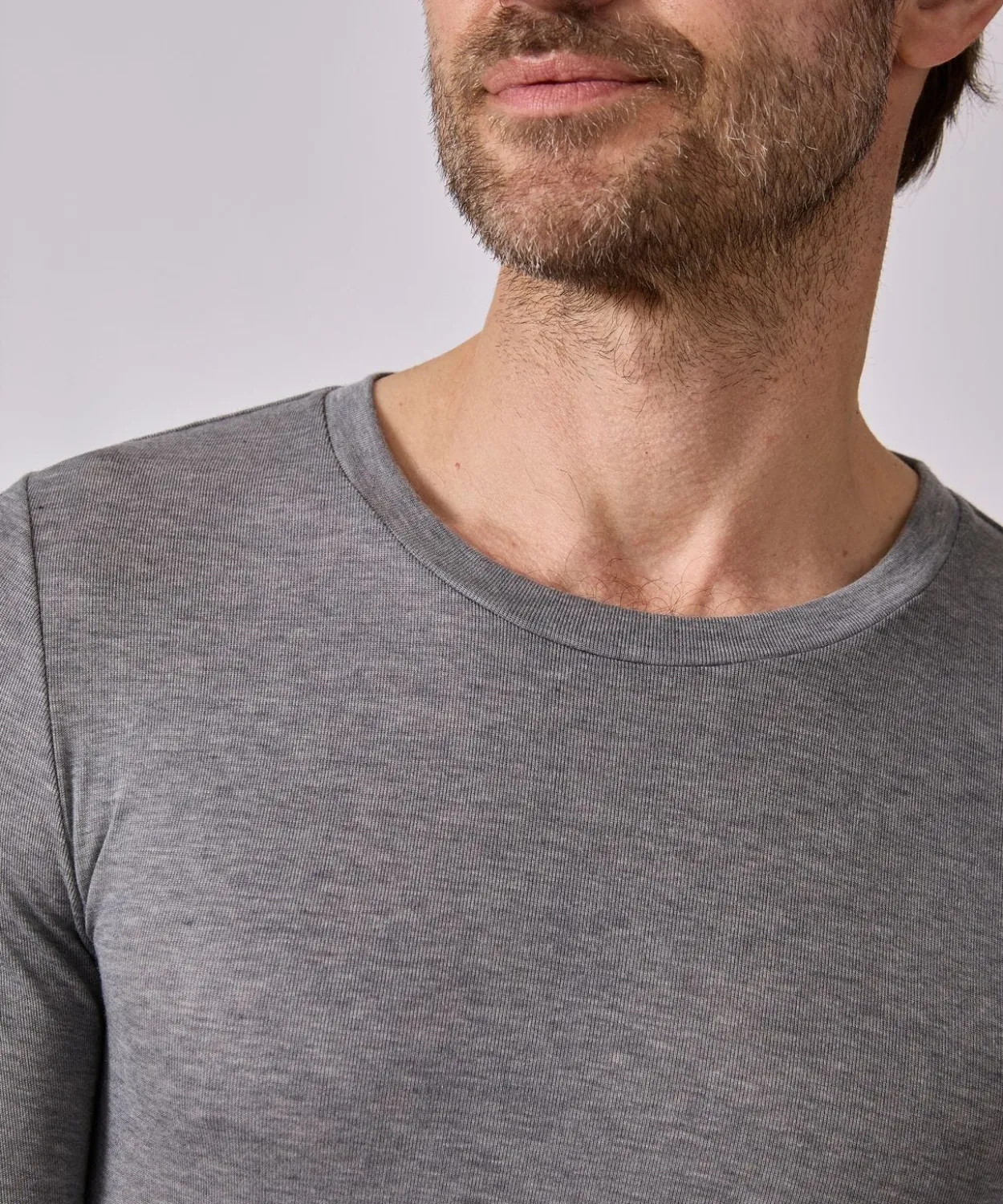 T-shirt col rond manches longues fine côte Thermolactyl Sensitive