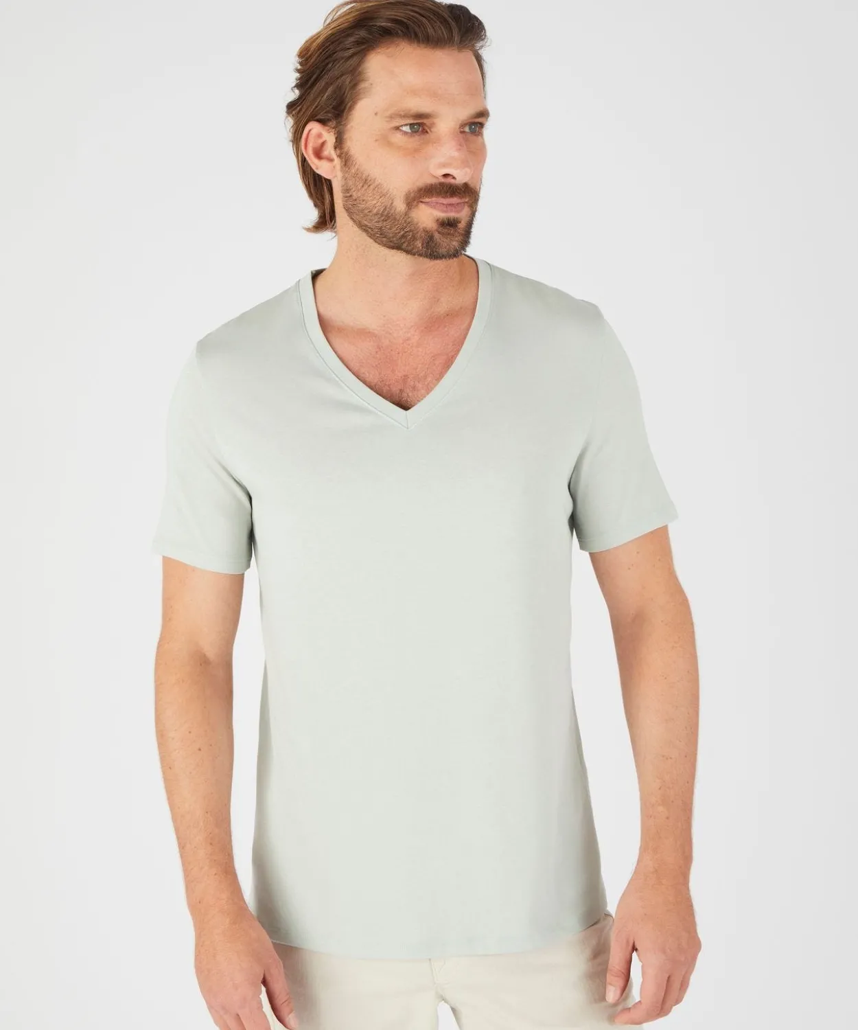 T-shirt col V Climatyl en maille jersey