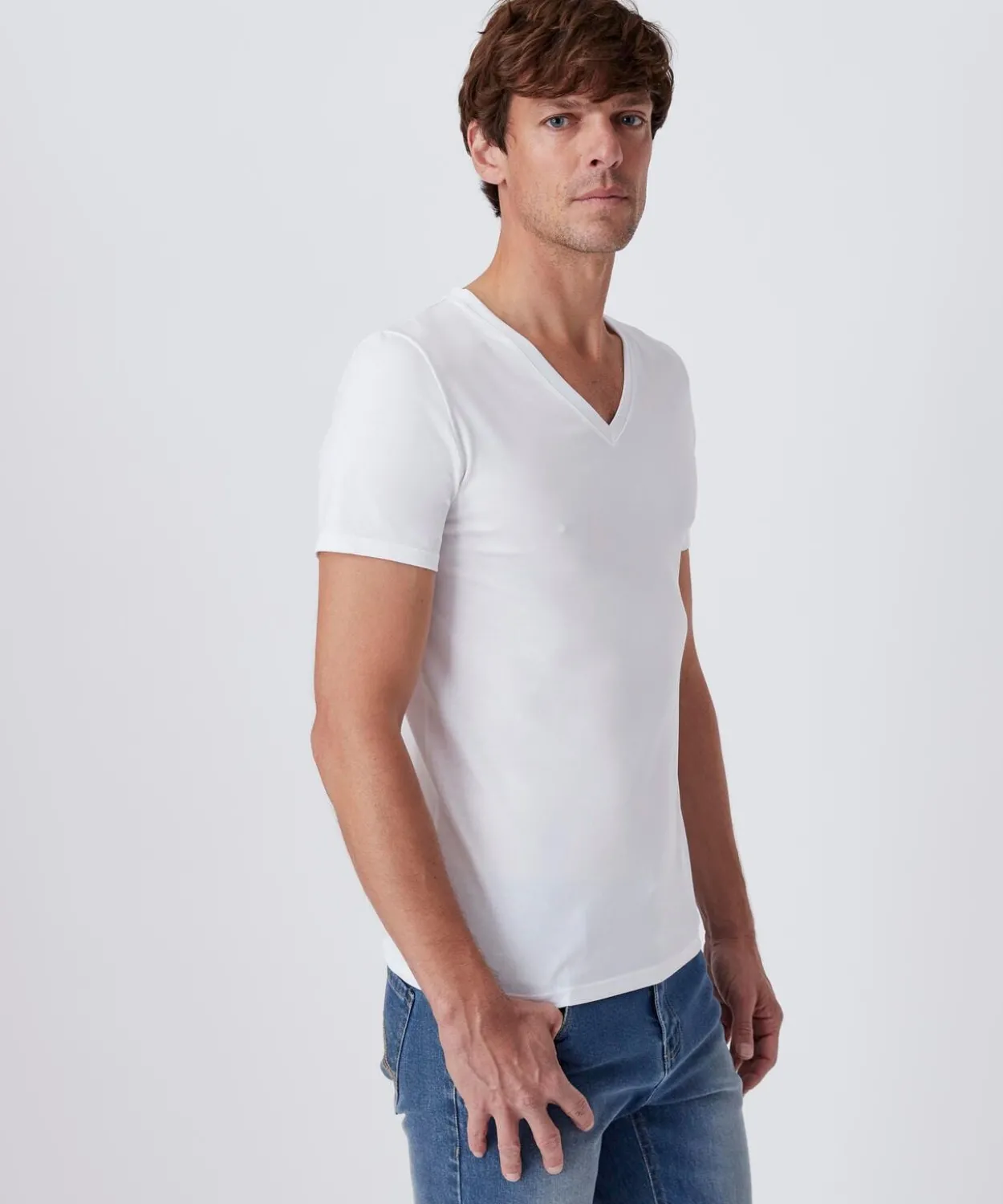 T-shirt col V Climatyl en maille jersey