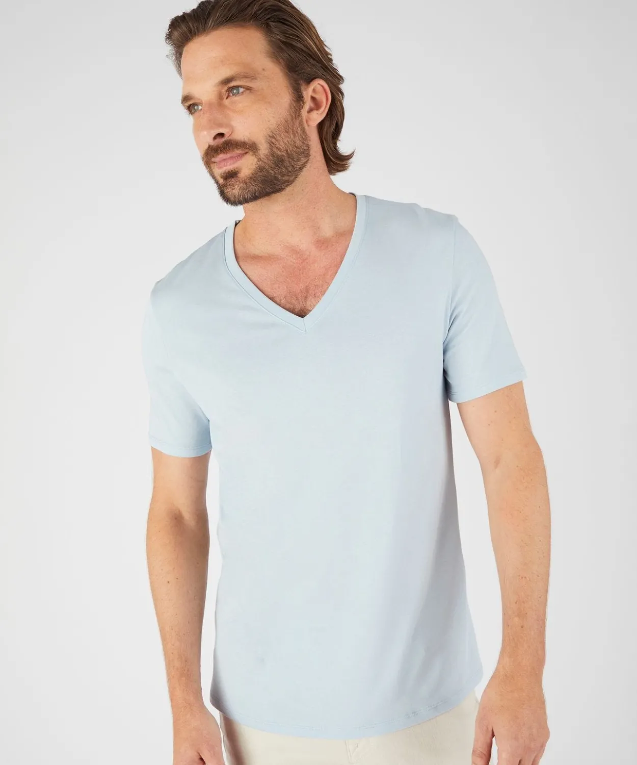 T-shirt col V Climatyl en maille jersey