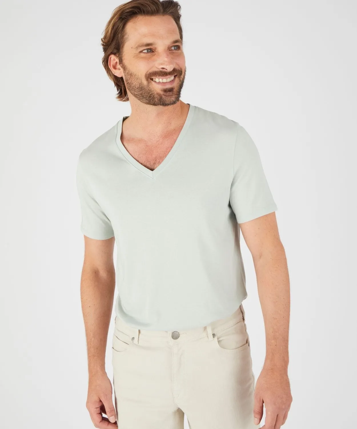 T-shirt col V Climatyl en maille jersey