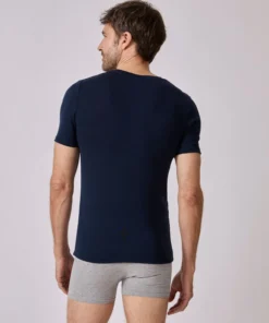 T-shirt col V manches courtes fine côte Thermolactyl Sensitive