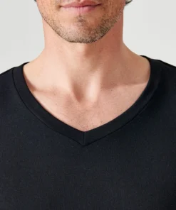 T-shirt col V manches courtes fine côte Thermolactyl Sensitive