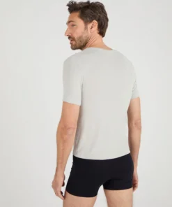 T-shirt col V manches courtes fine côte Thermolactyl Sensitive