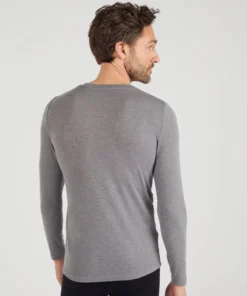 T-shirt col V manches longues fine côte Thermolactyl Sensitive