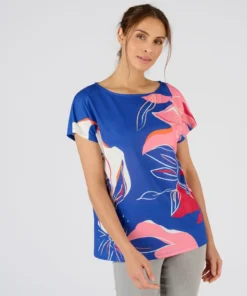 T-shirt crêpe imprimé devant