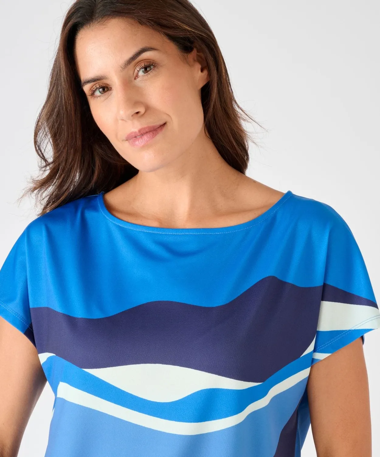 T-shirt crêpe imprimé devant