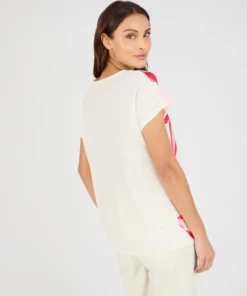 T-shirt crêpe imprimé devant