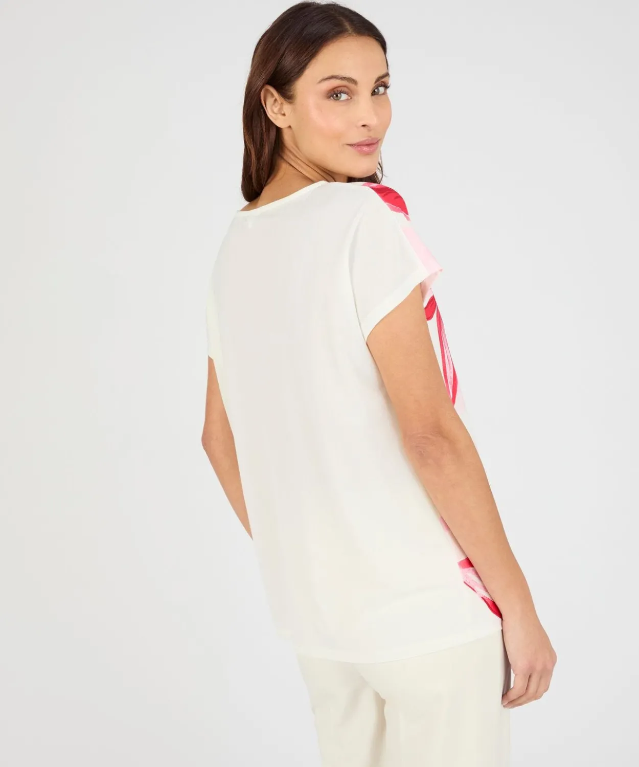 T-shirt crêpe imprimé devant