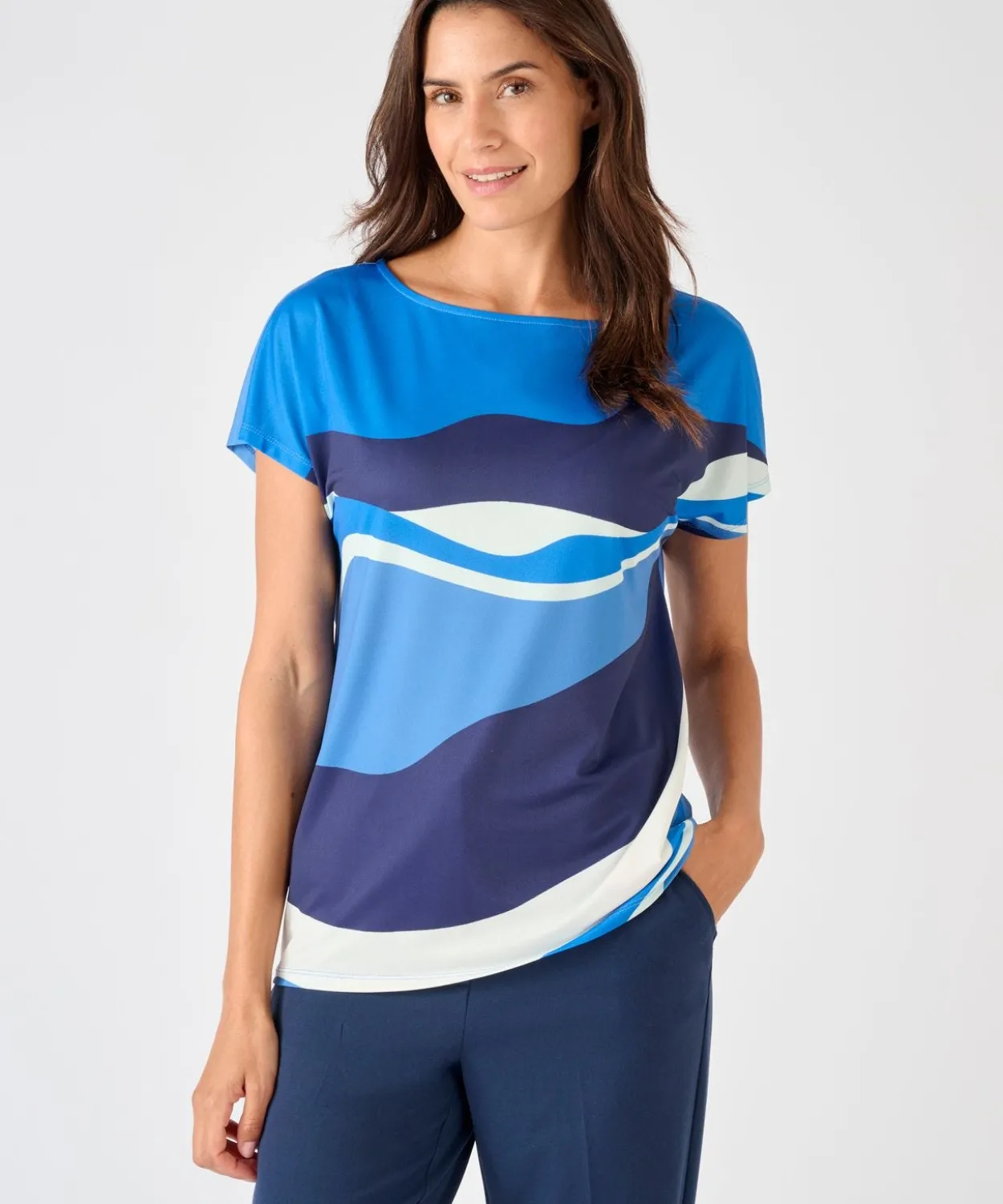 T-shirt crêpe imprimé devant