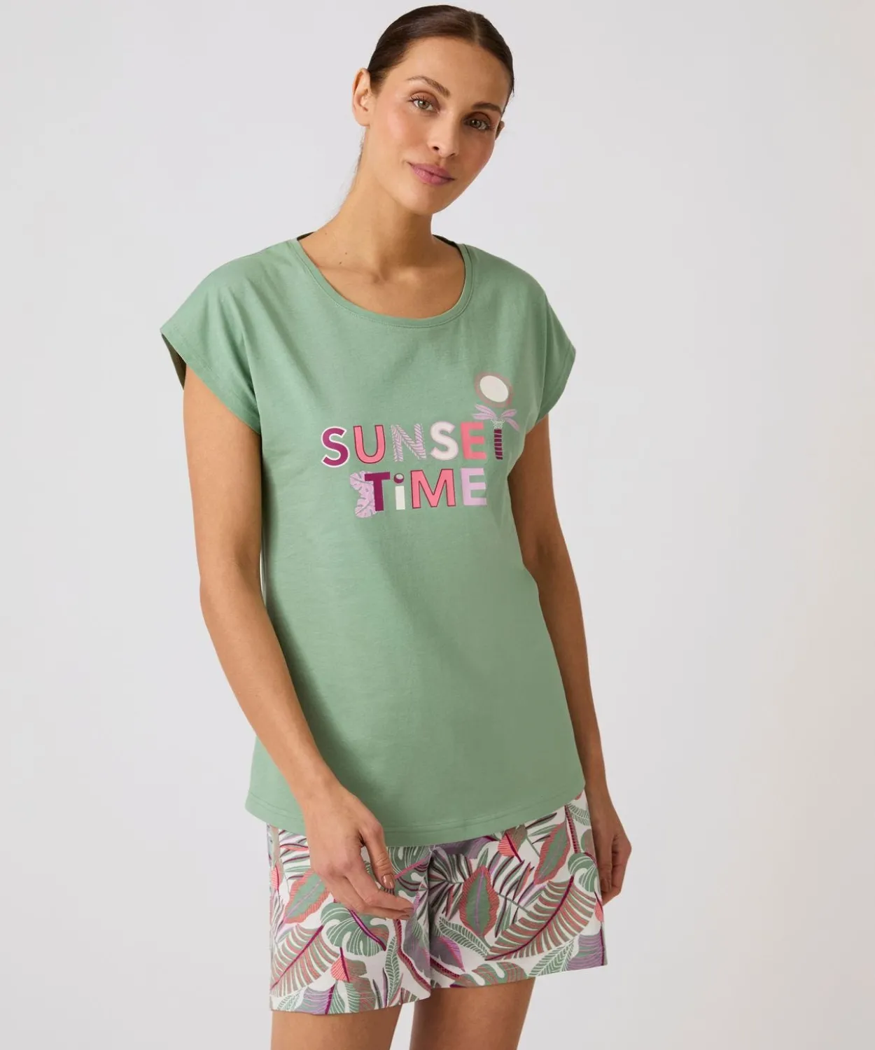 T-shirt de pyjama en pur coton