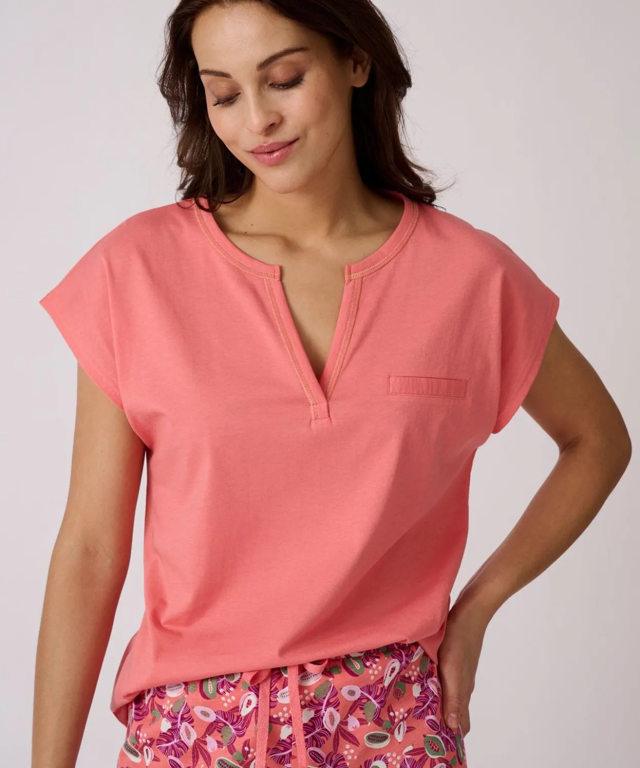 T-shirt de pyjama pur coton