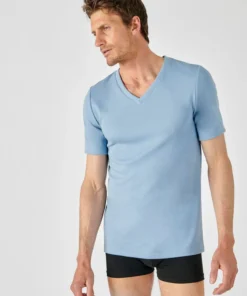 T-shirt double face col V Thermolactyl