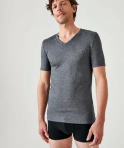 T-shirt double face col V Thermolactyl