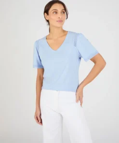 T-shirt détails dentelle