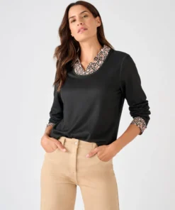 T-shirt effet 2 en 1 maille chaude