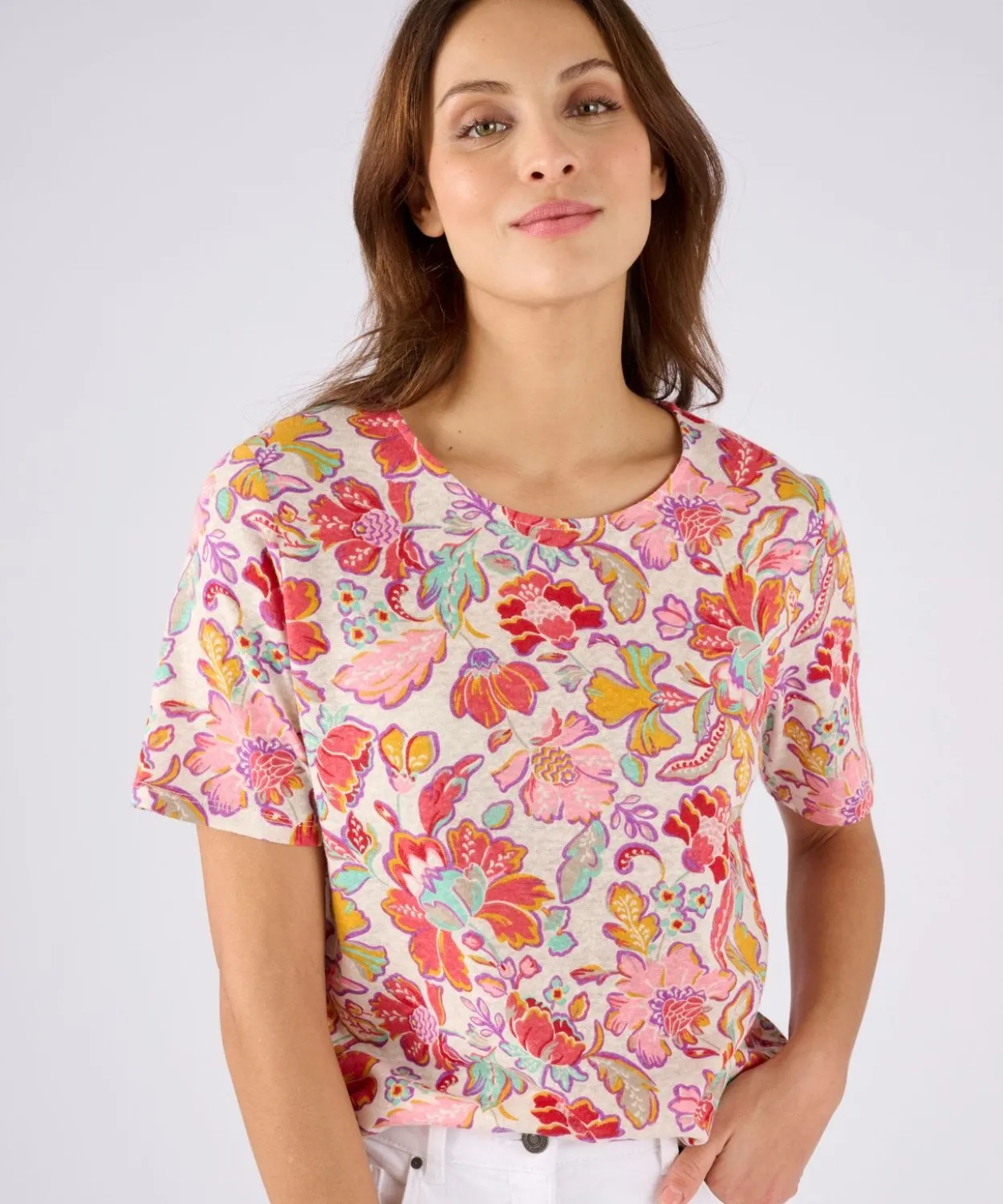 T-shirt en lin mélangé