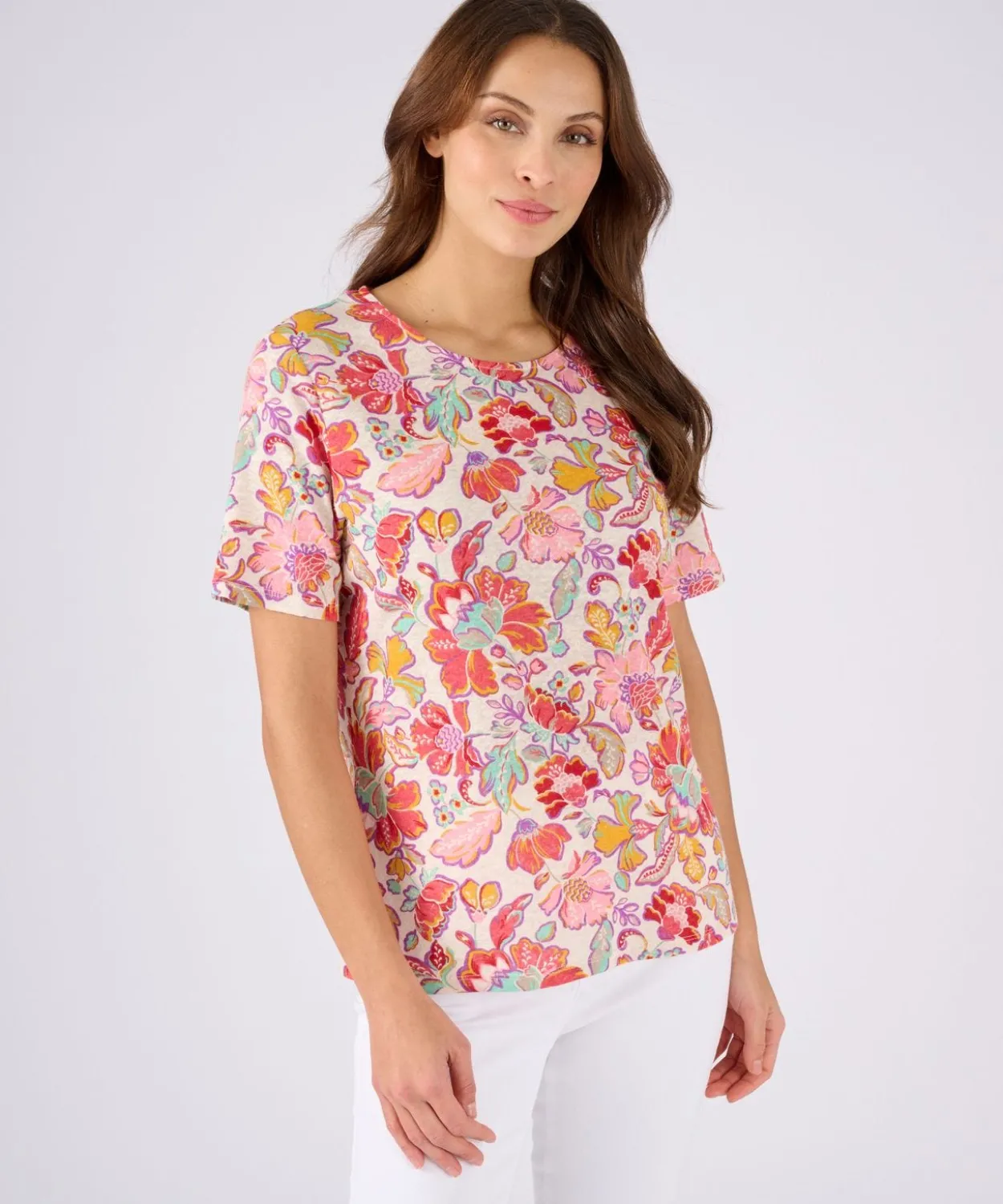 T-shirt en lin mélangé