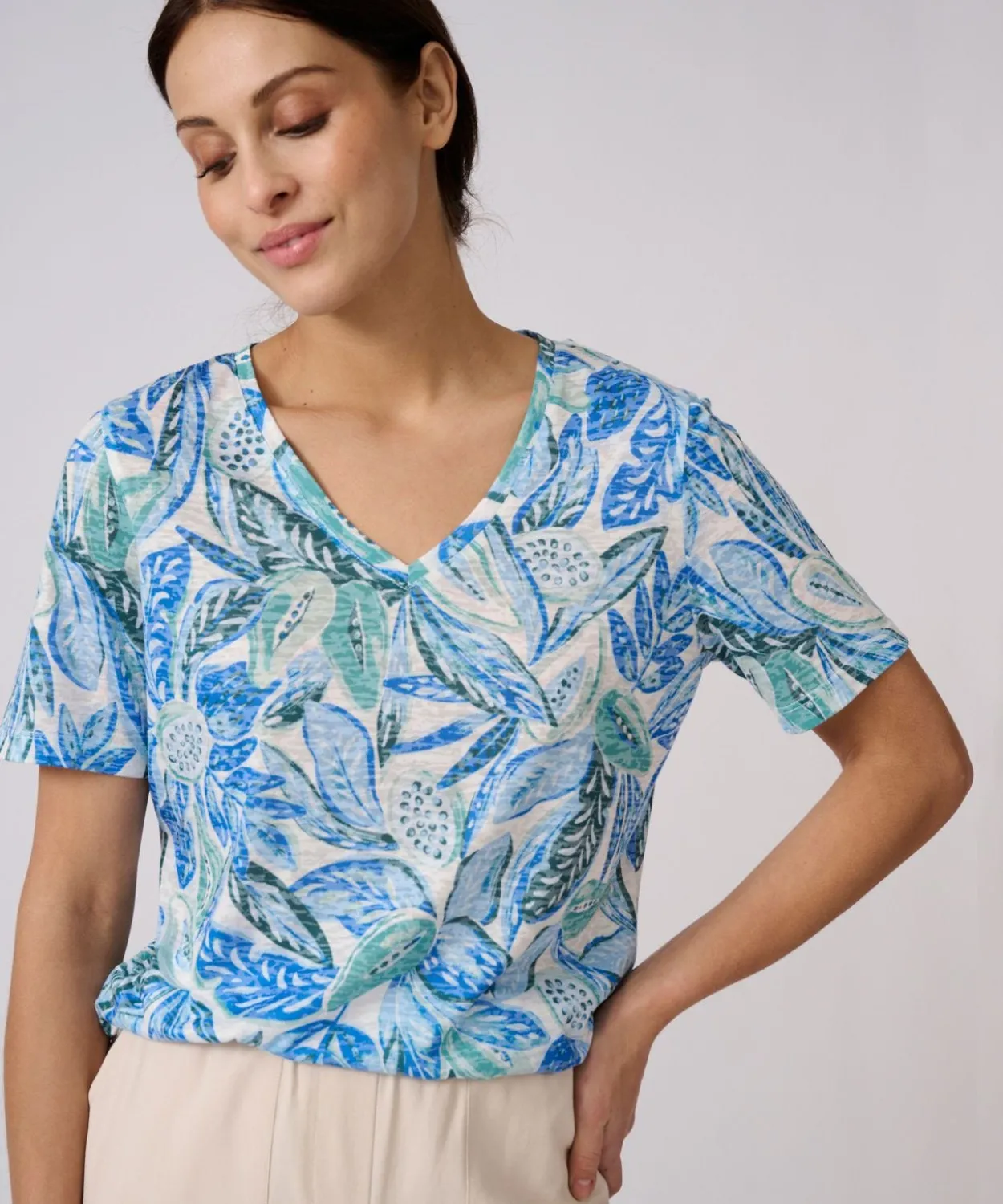 T-shirt en maille dévorée