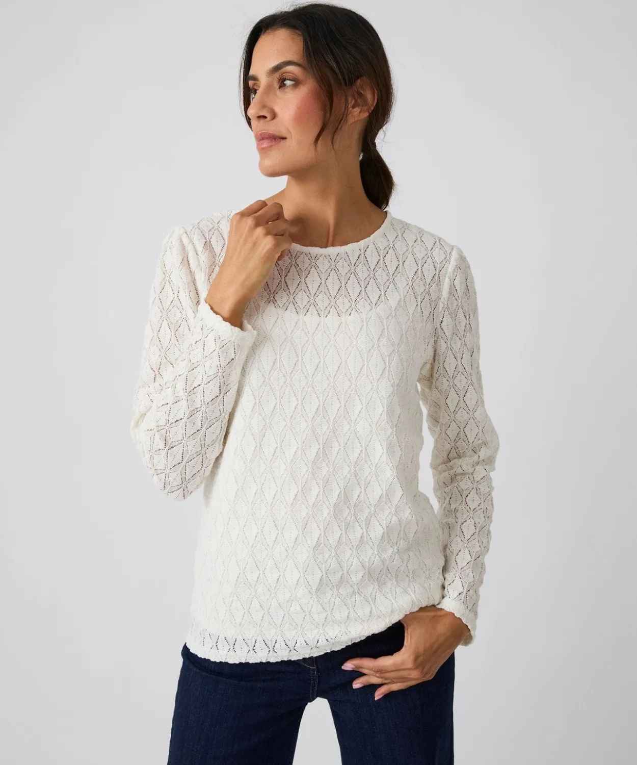 T-shirt en maille texturée