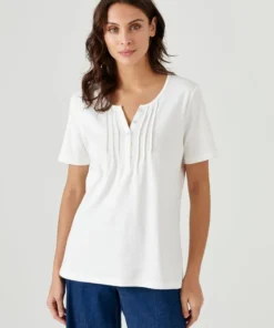 T-shirt fine côte pur coton