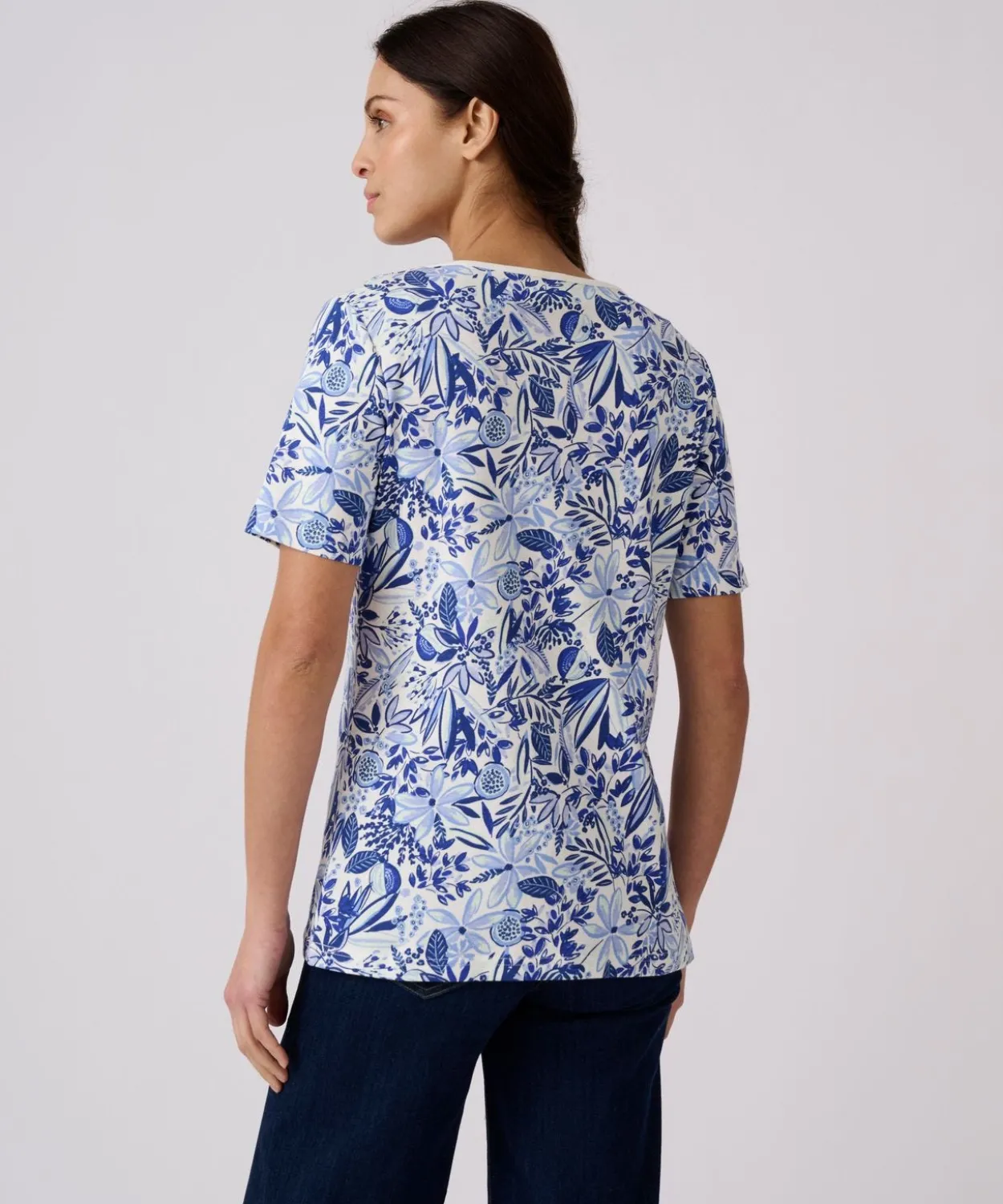 T-shirt fine côte pur coton